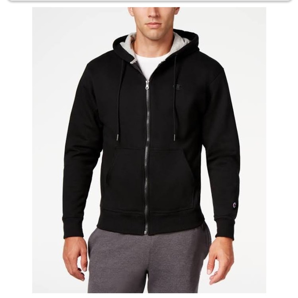 Black Zip up champion hoodie men 45$ - Picture 1 of 1